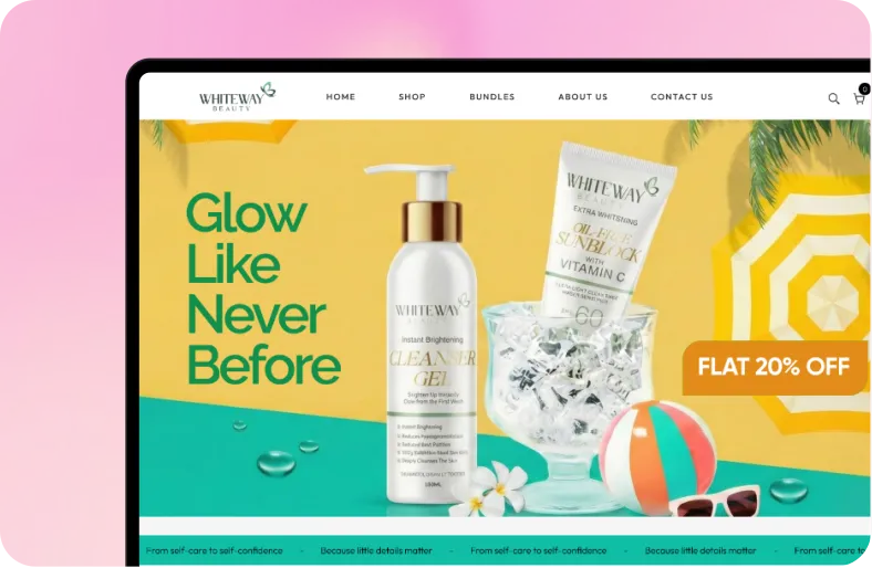 Whiteway Beauty website preview